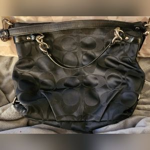 Authentic Black Monogram Coach Purse
